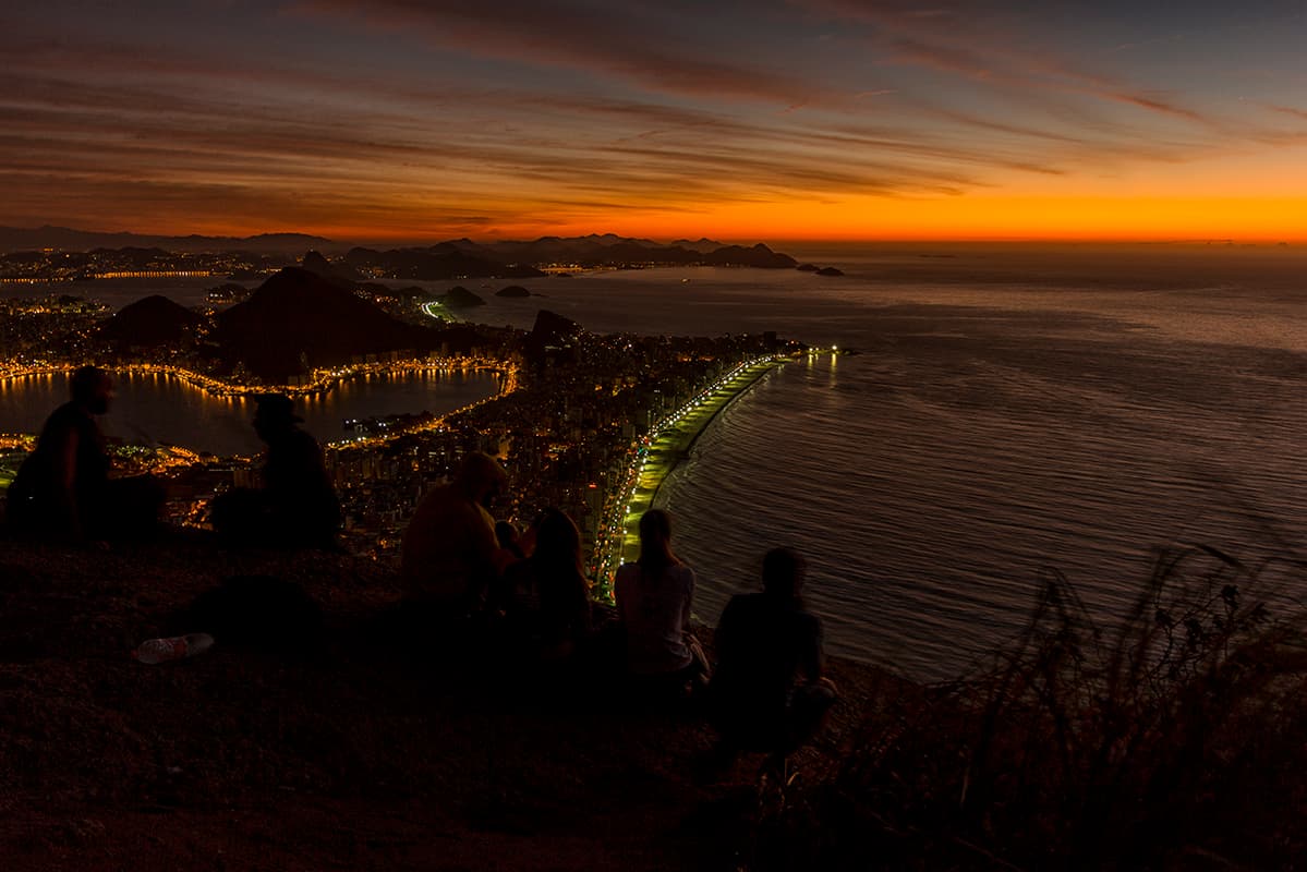View from Vidigal looking over Rio de Janeiro showing neighbourhood safety