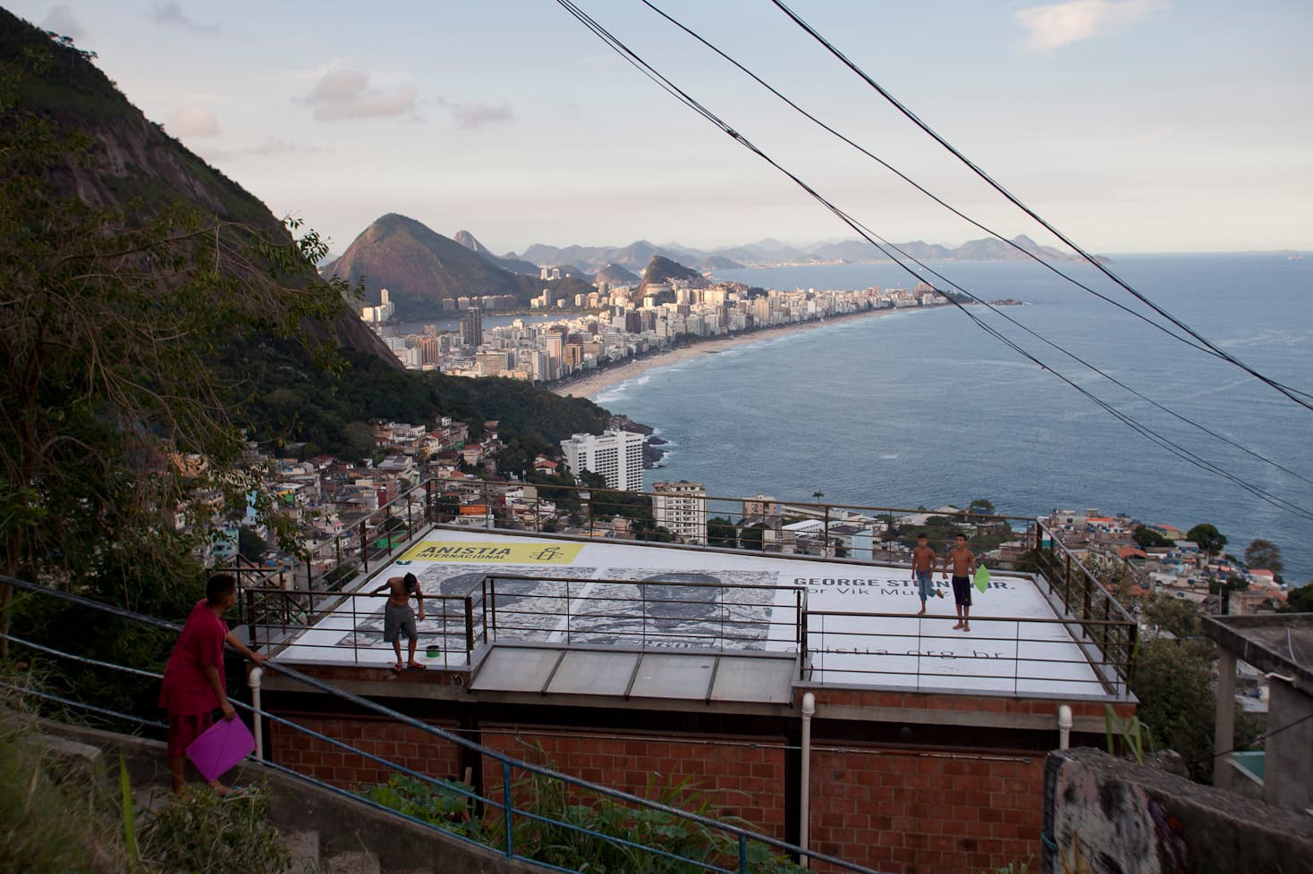 Peaceful residential street in Vidigal favela, Rio de Janeiro